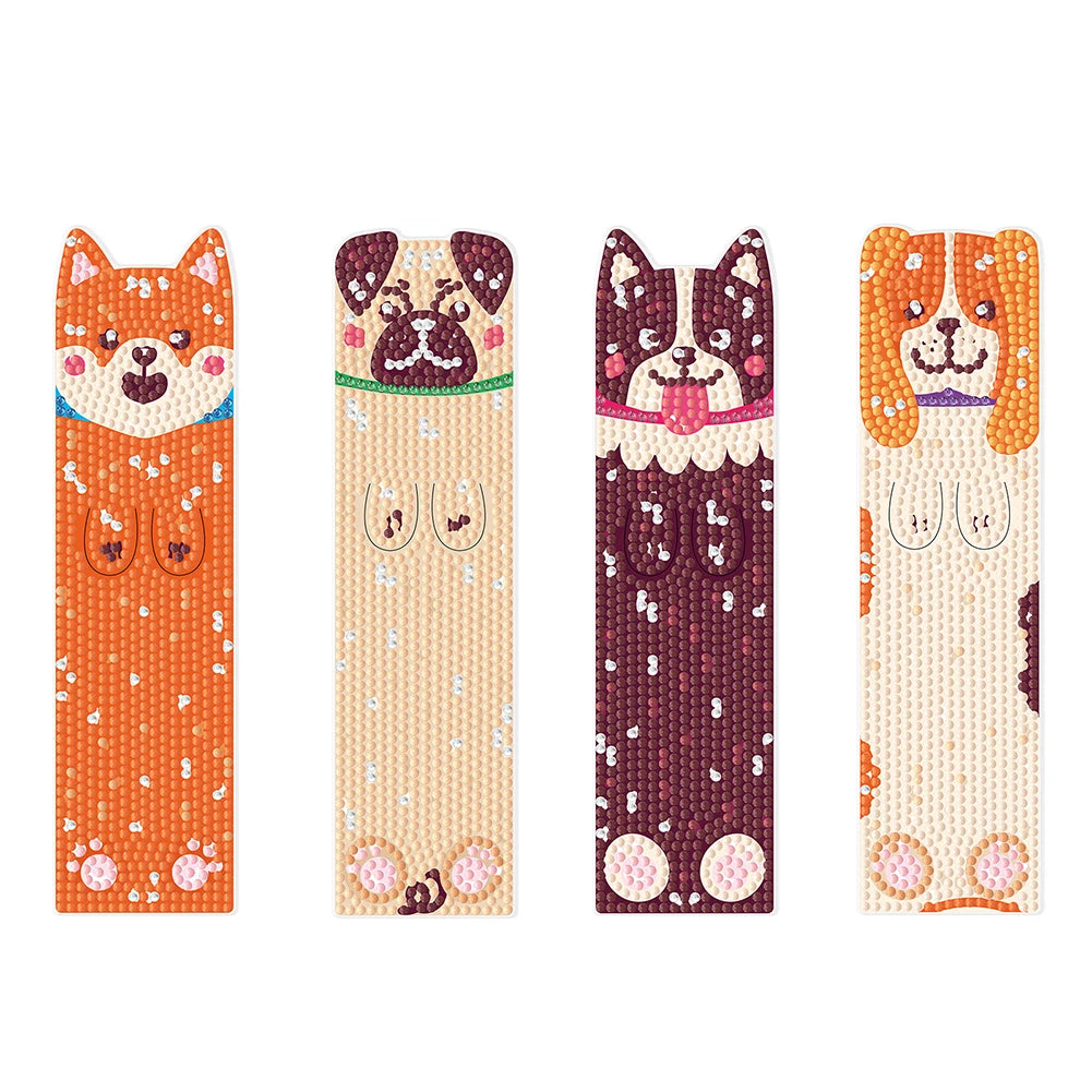 4Pcs Cat Paw Diamond Painting Bookmark.
