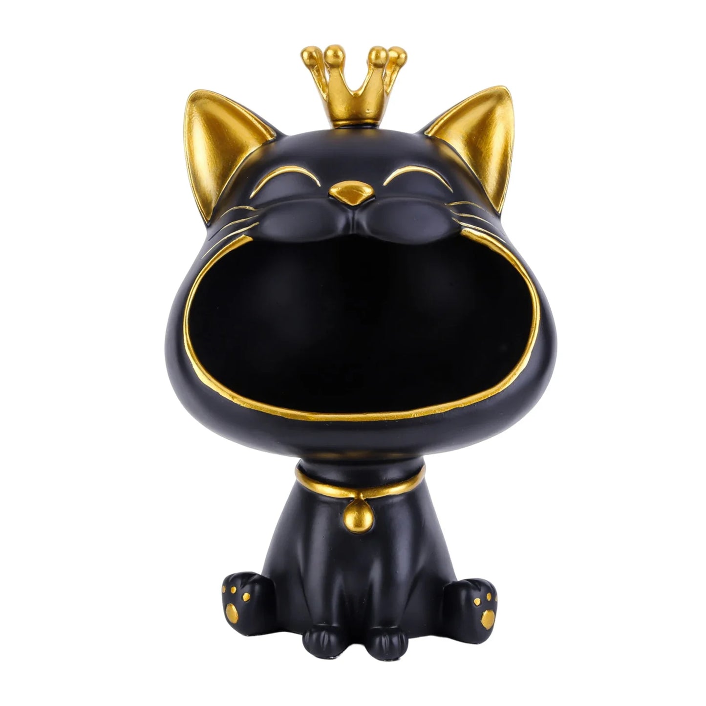 Exquisite Resin Lucky Cat Figurine. Storage Box Creative