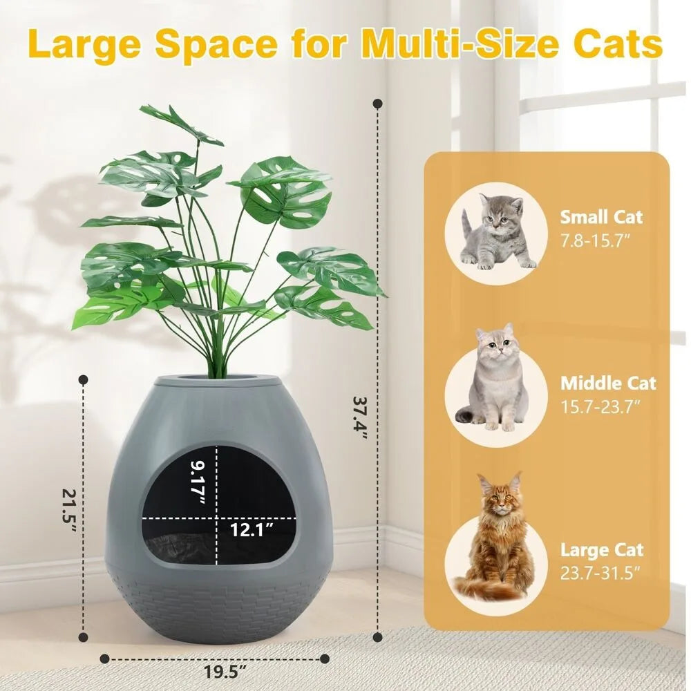 Egg-Shaped Cat Litter Box.