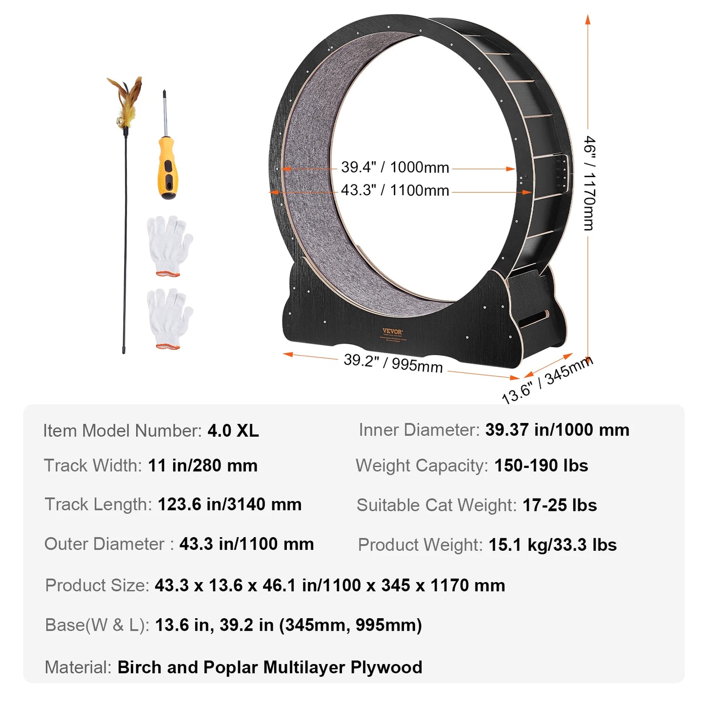 VEVOR Cat Exercise Wheel.