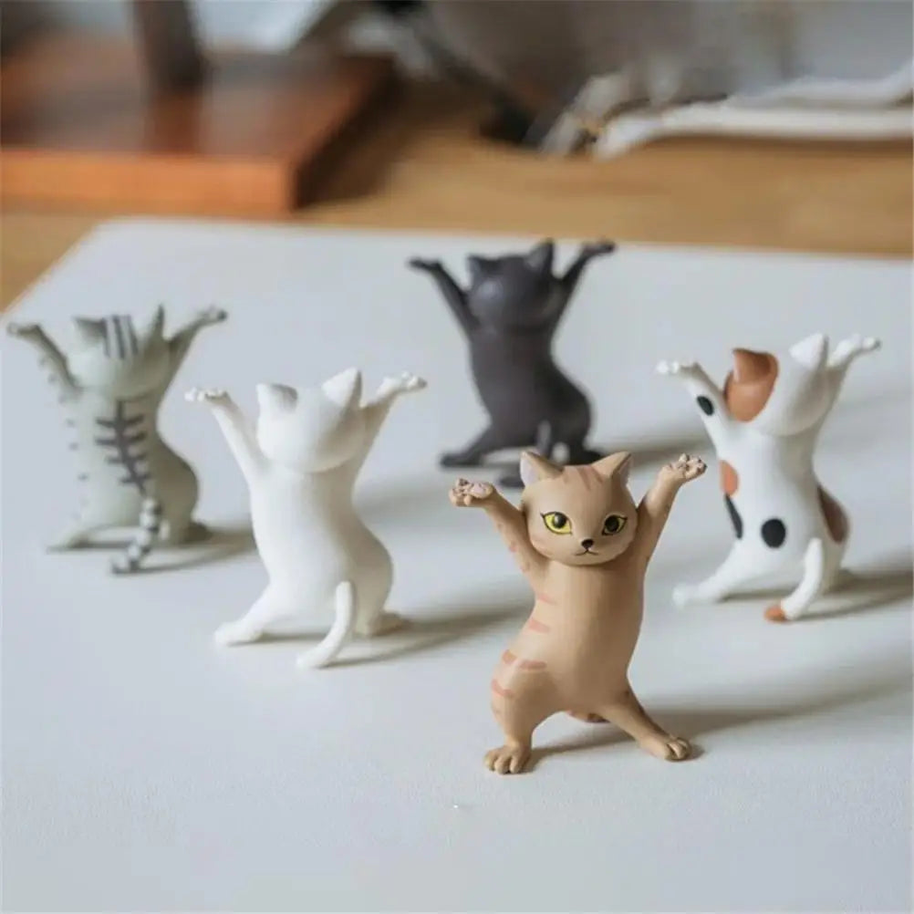 Anime Raising Hands Dancing Cat Model.
