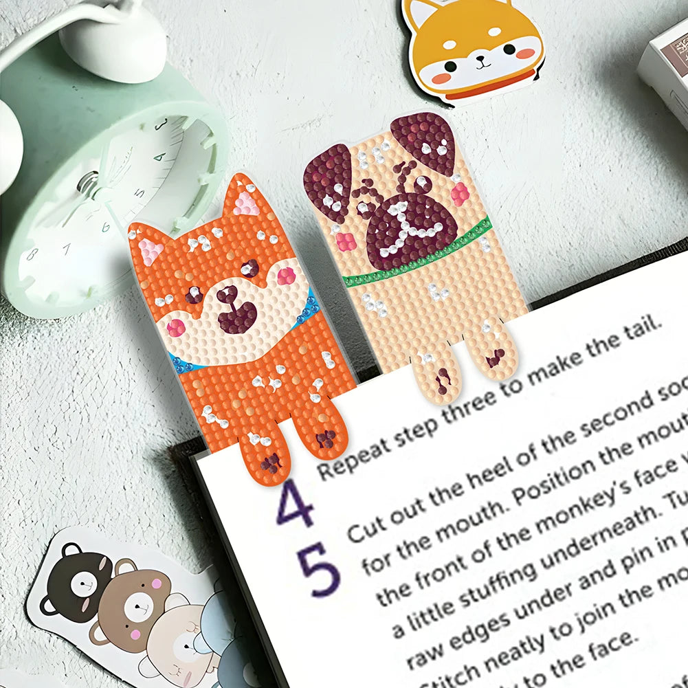4Pcs Cat Paw Diamond Painting Bookmark.