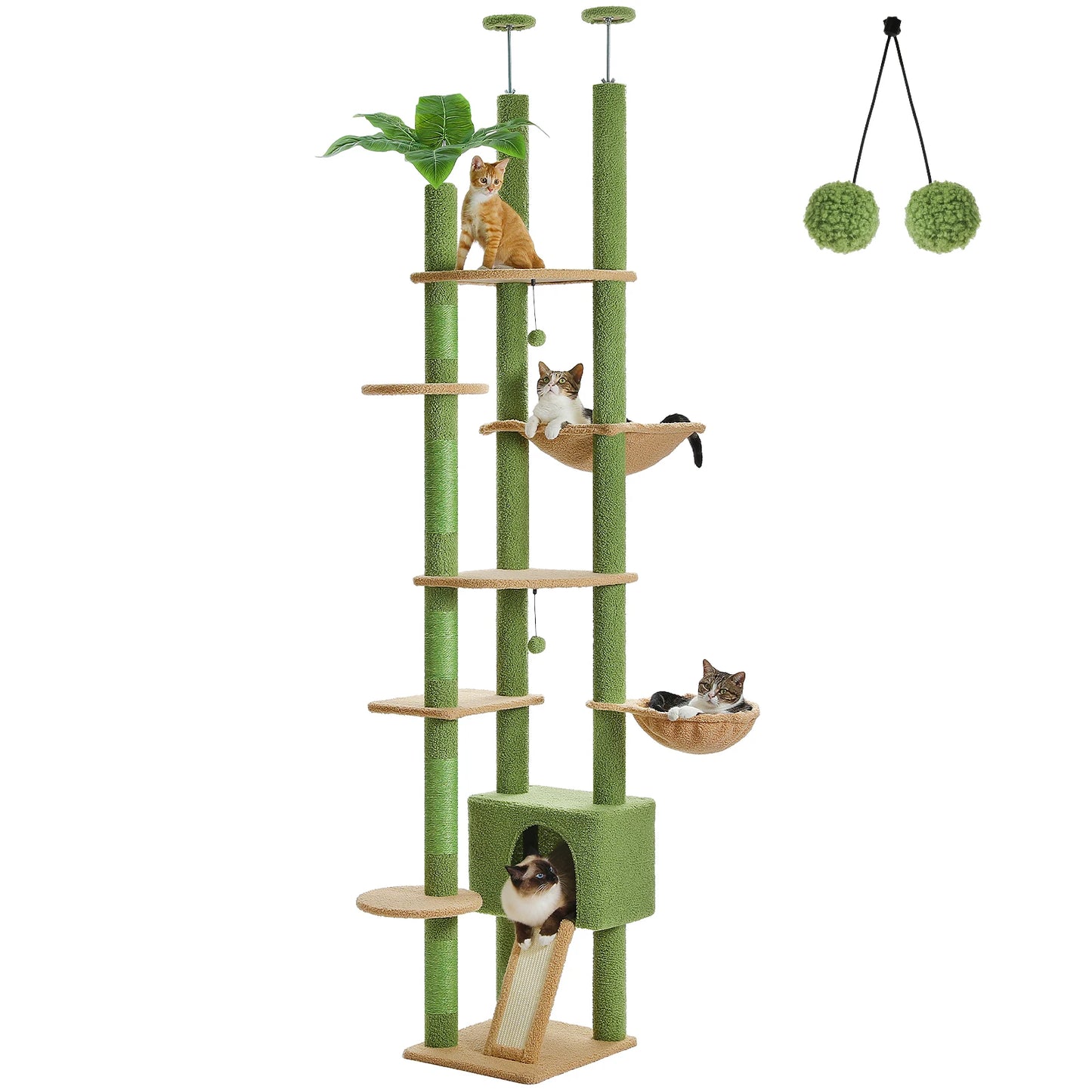 Cactus Cat Tree Floor to Ceiling Cat Tower.
