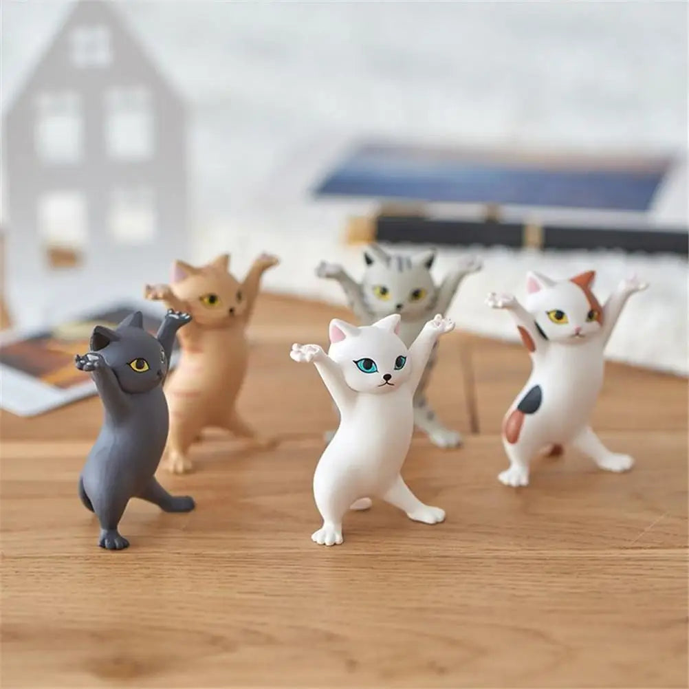 Anime Raising Hands Dancing Cat Model.