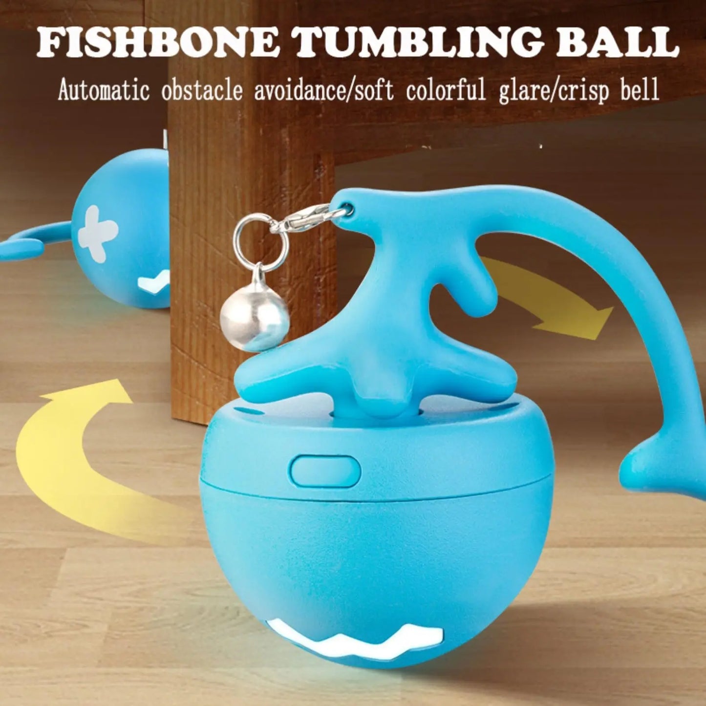 Cat Toy Fish Bone Spinning Ball.