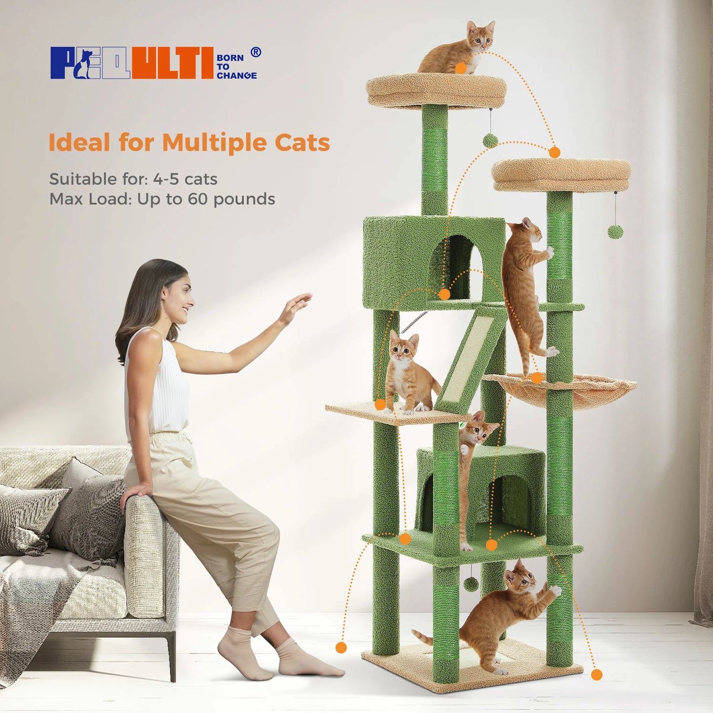 Cat Tree with Plush Condo.