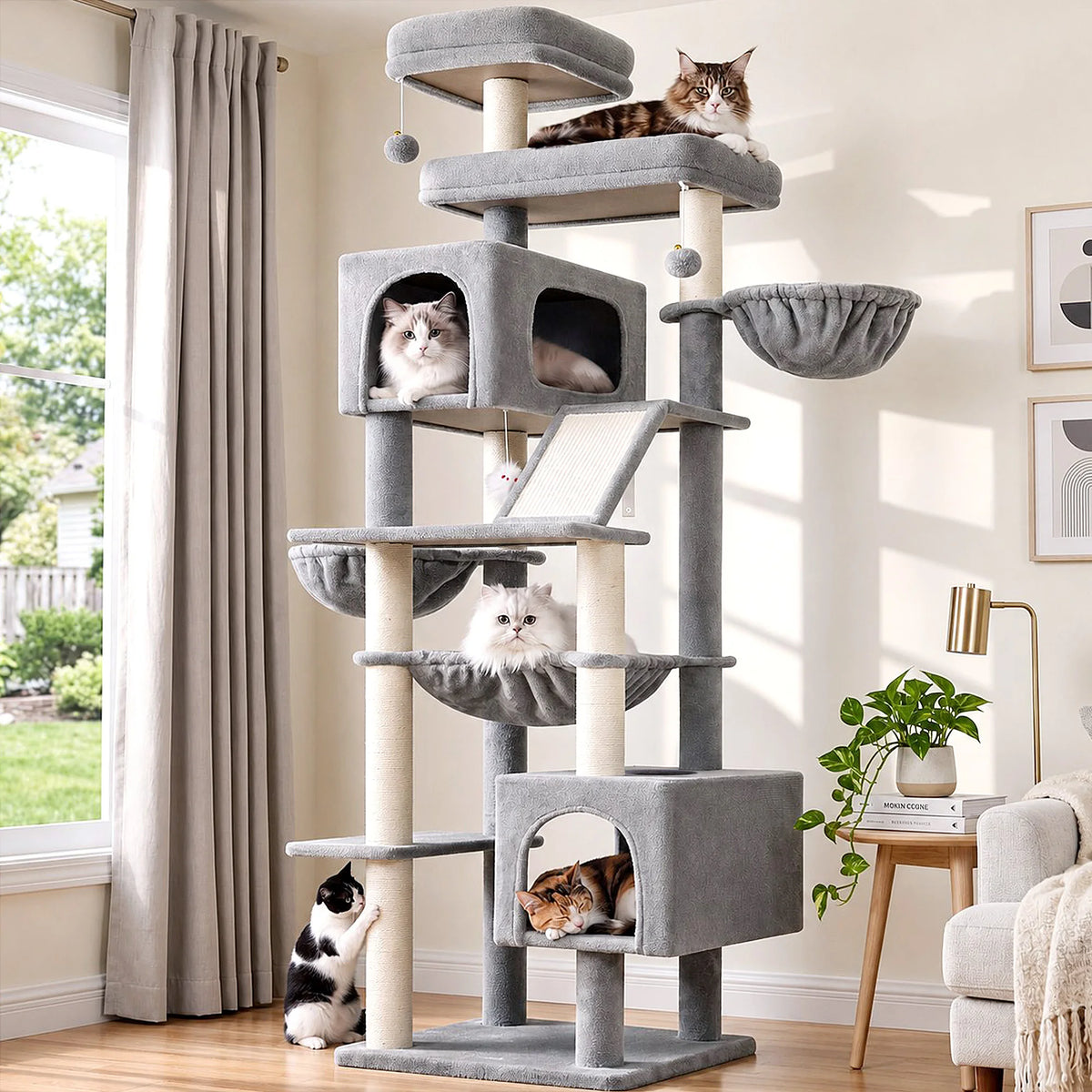 Cat Climbing Tower for Large Adult Cats.