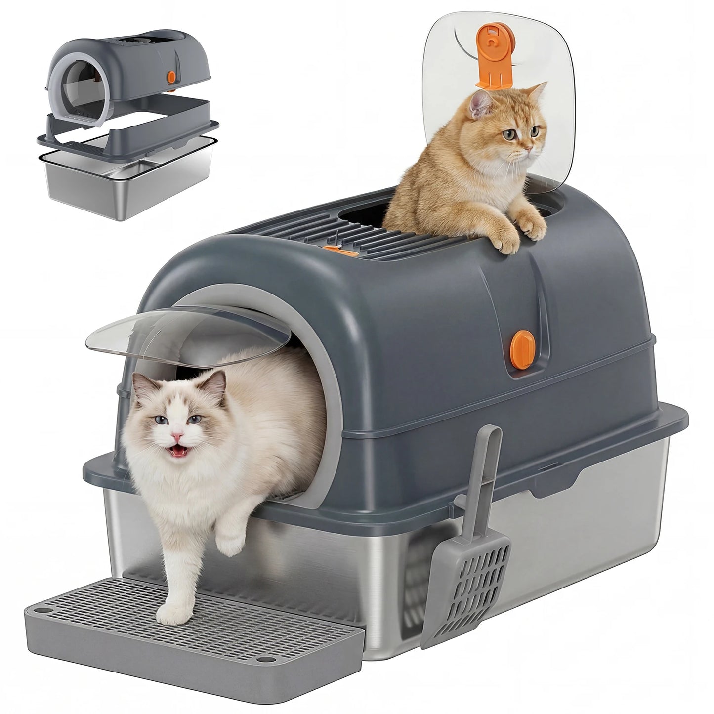 Cat Litter Box with Fully Enclosed.