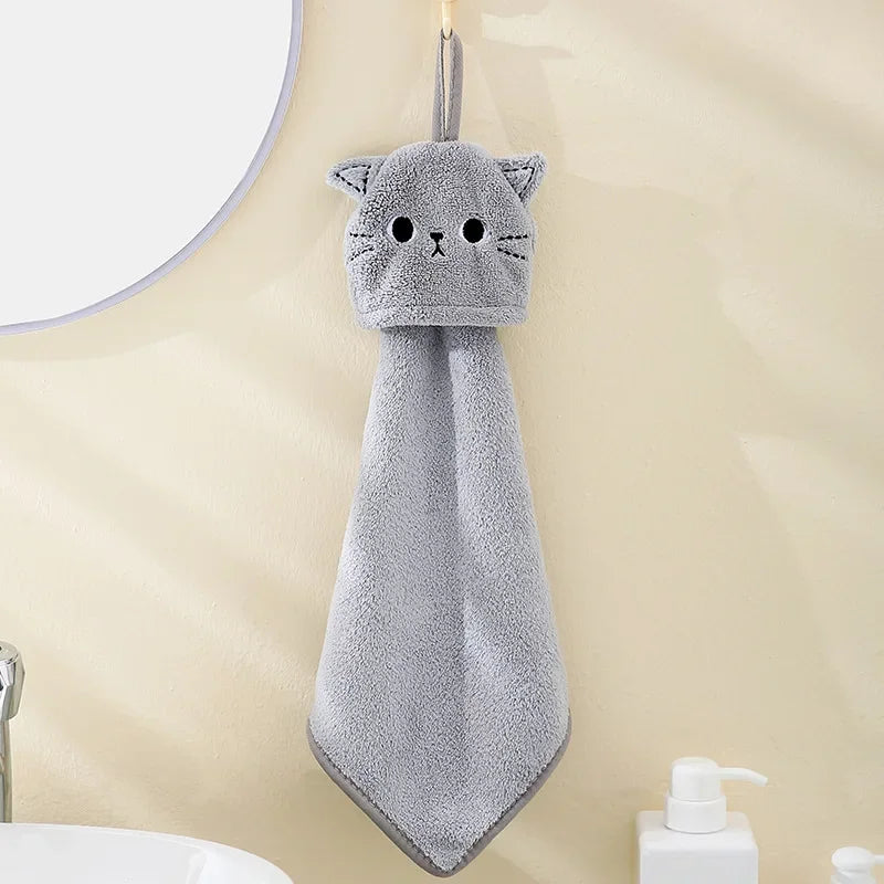 Cat Embroidery Towel.