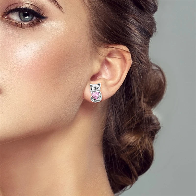 Cat Silver Ear Jewelry.