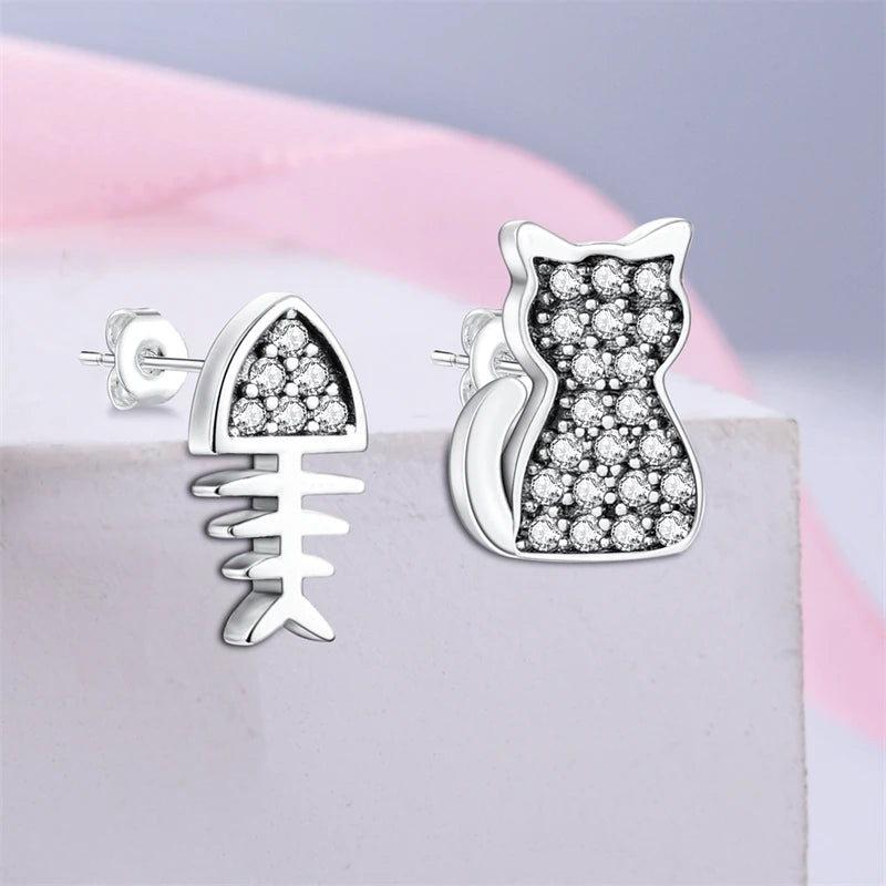 Cat Silver Ear Jewelry.