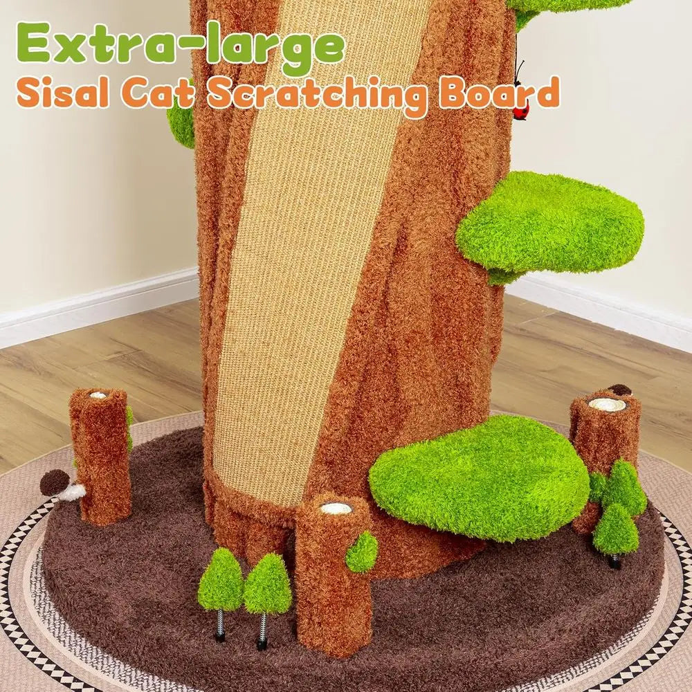 Tall Green Cat Tower.