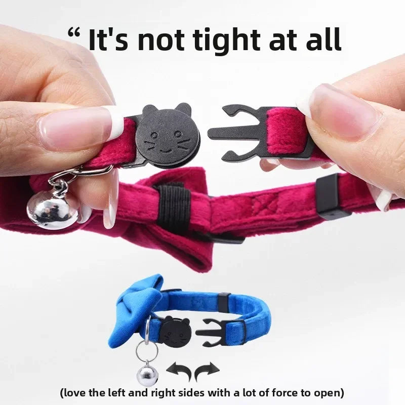 Adjustable Cat Bow Collar.