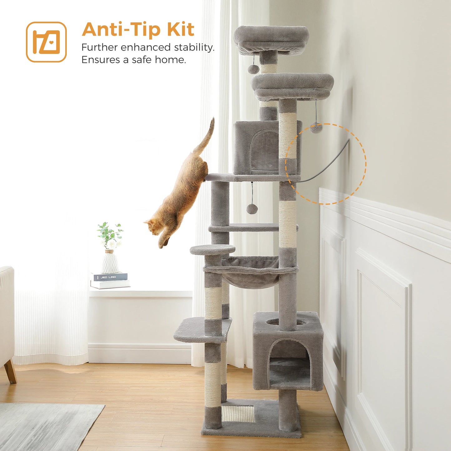 Large Cat Tree and Tower for Indoor Cats.