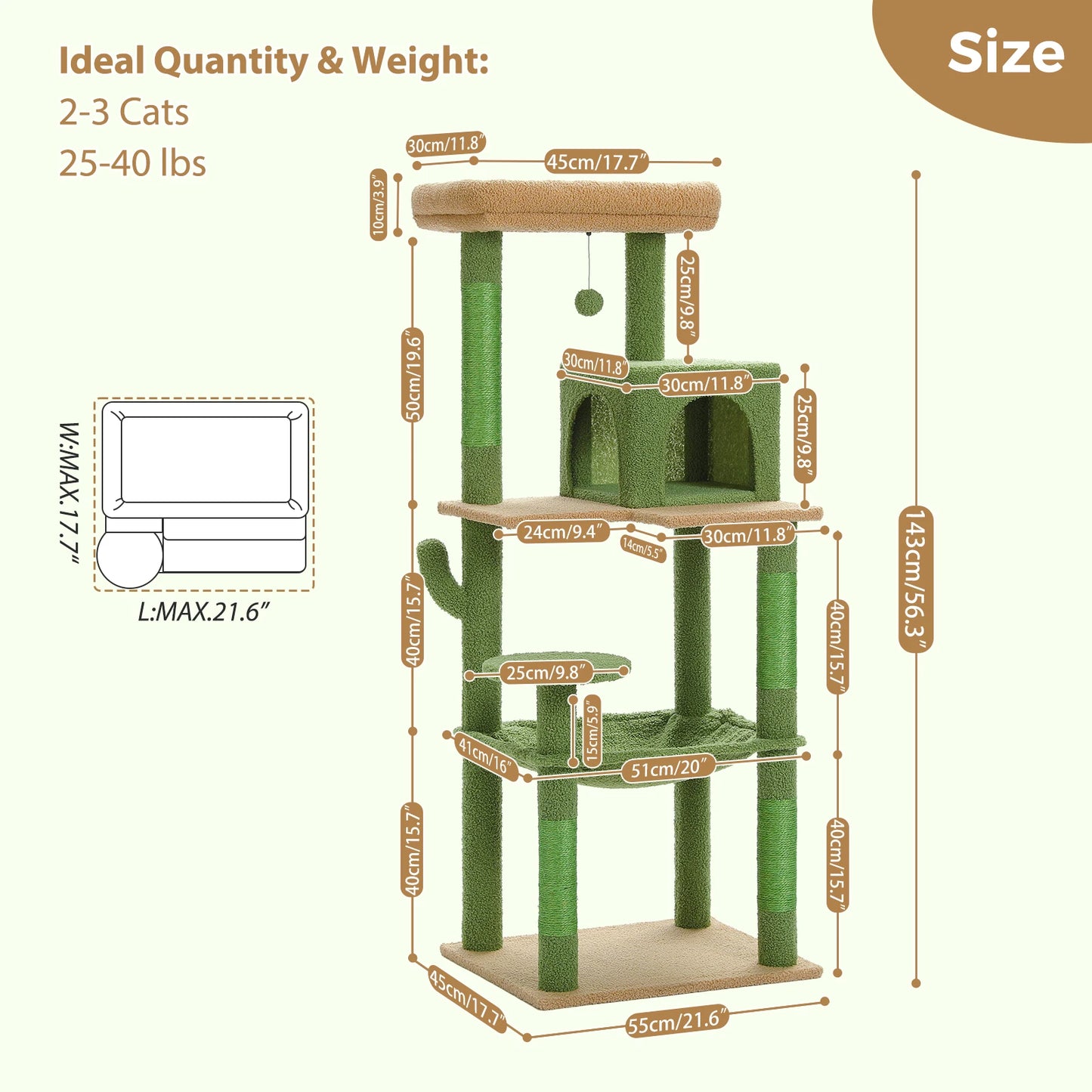 Cactus Cat Tree Tower.