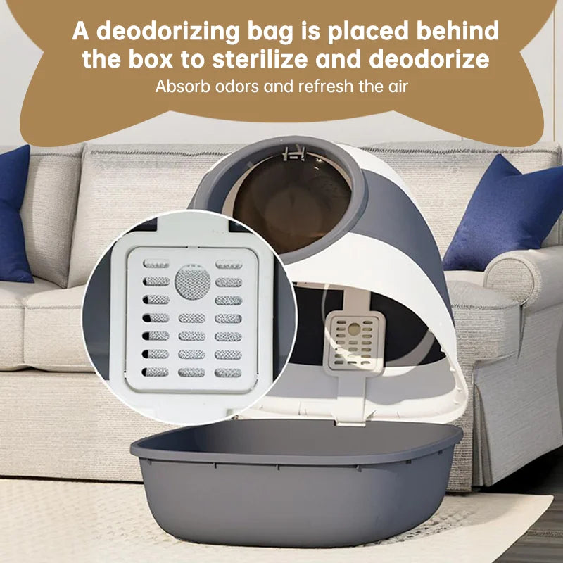 Large Enclosed Cat Litter Box.