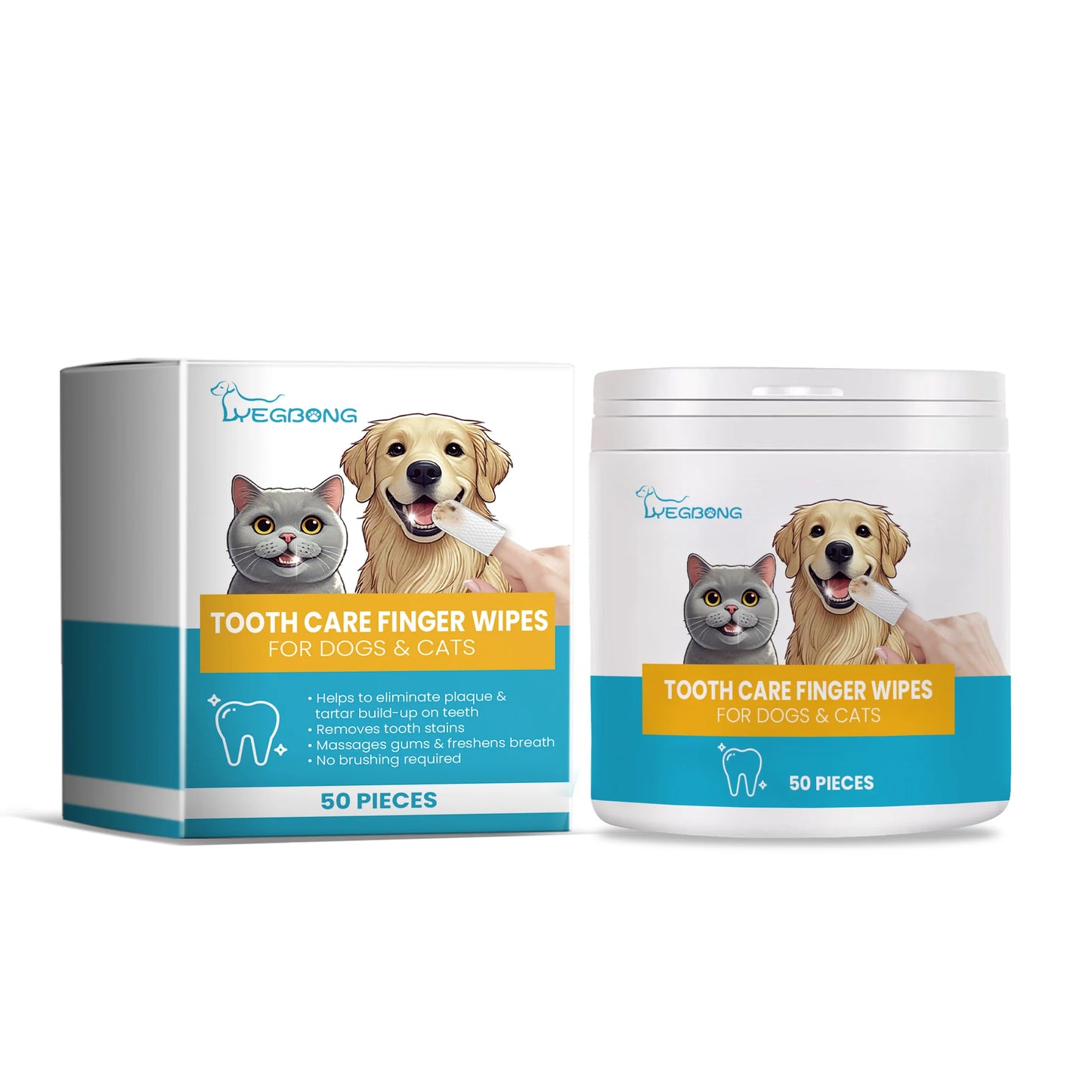 Pet Dental Finger Wipes.