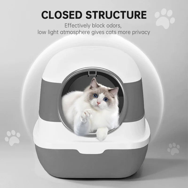 Large Enclosed Cat Litter Box.