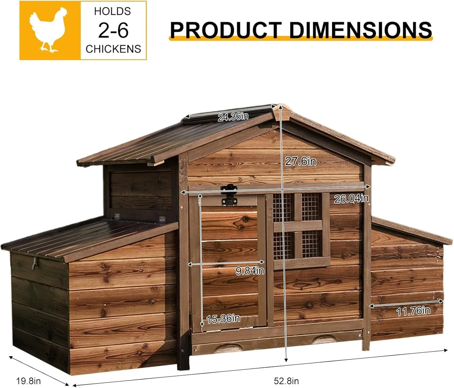 Chicken Coop with 2 Nesting Boxes.