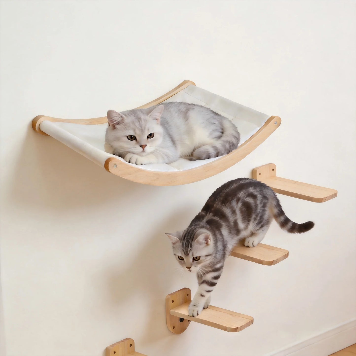 Wall Mounted Cat Hammock Set.