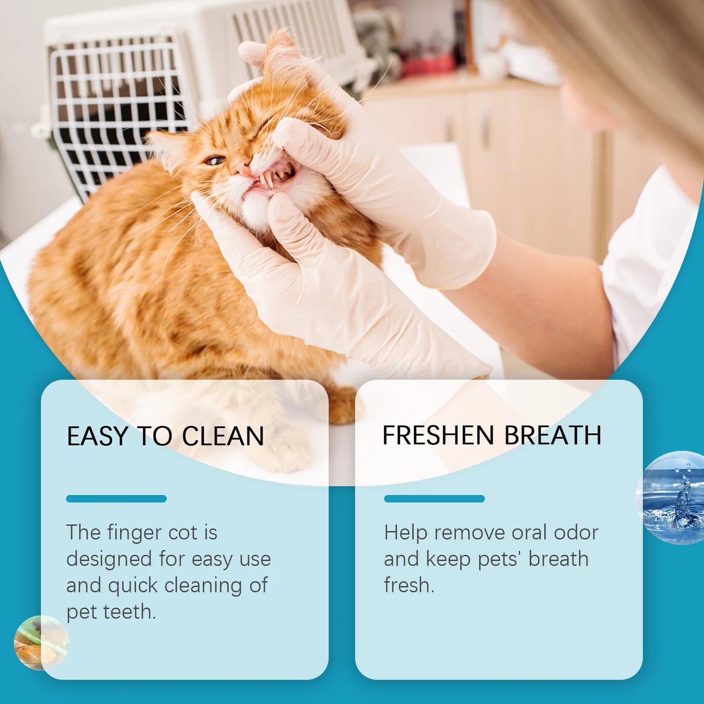 Pet Dental Finger Wipes.