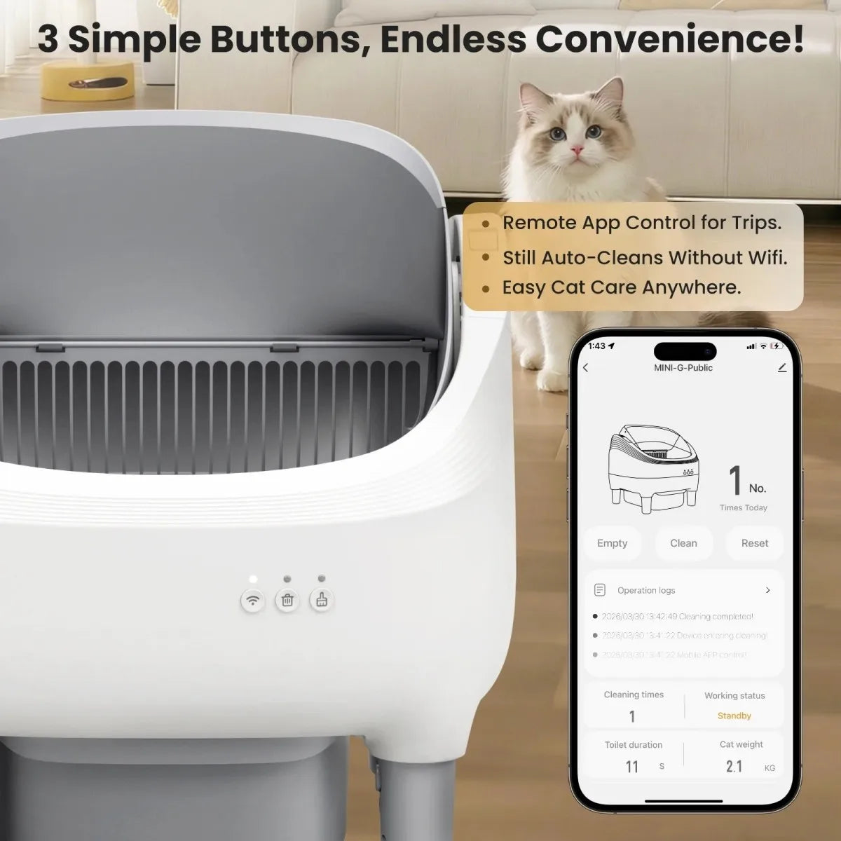 Smart Self‑Cleaning Cat Litter Box.