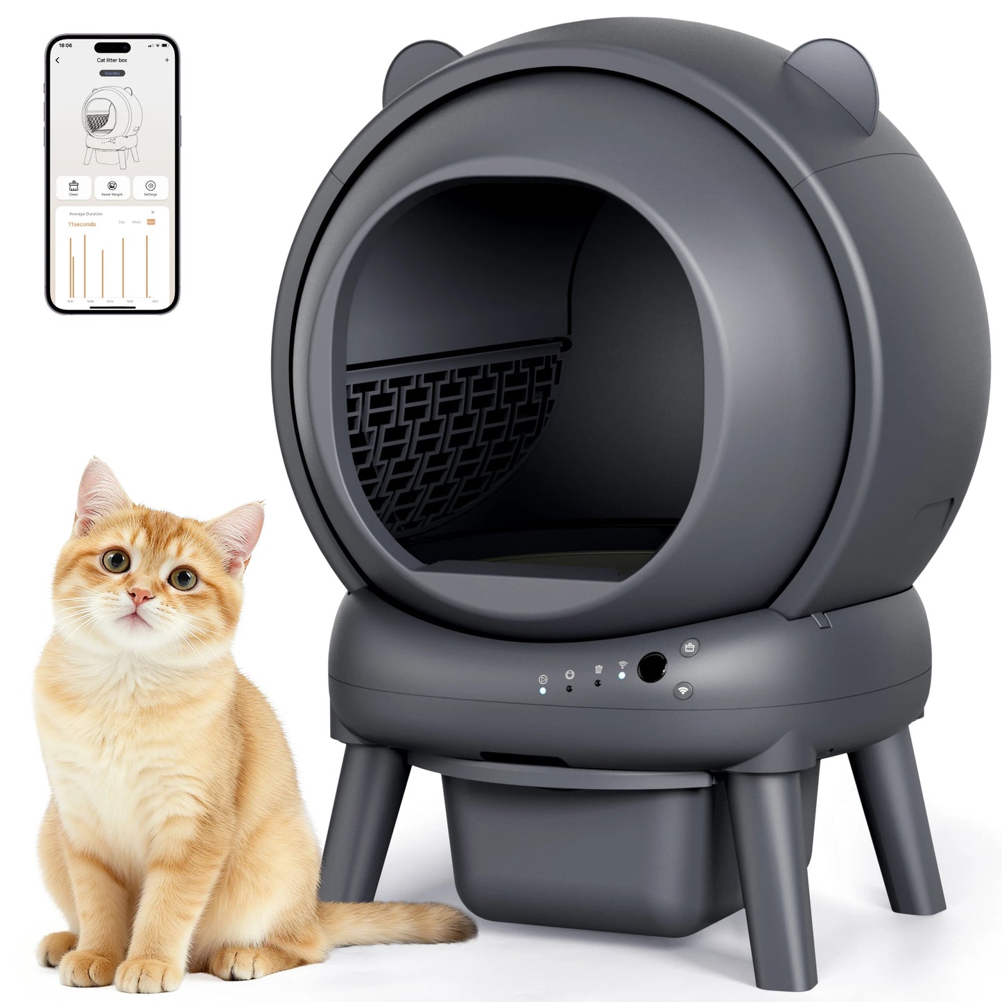 The Cambridge Self-Cleaning Litter Box.
