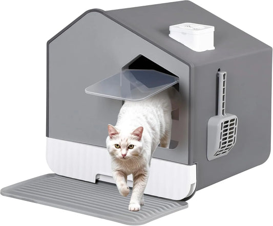 Extra Large Enclosed Cat Litter Box.