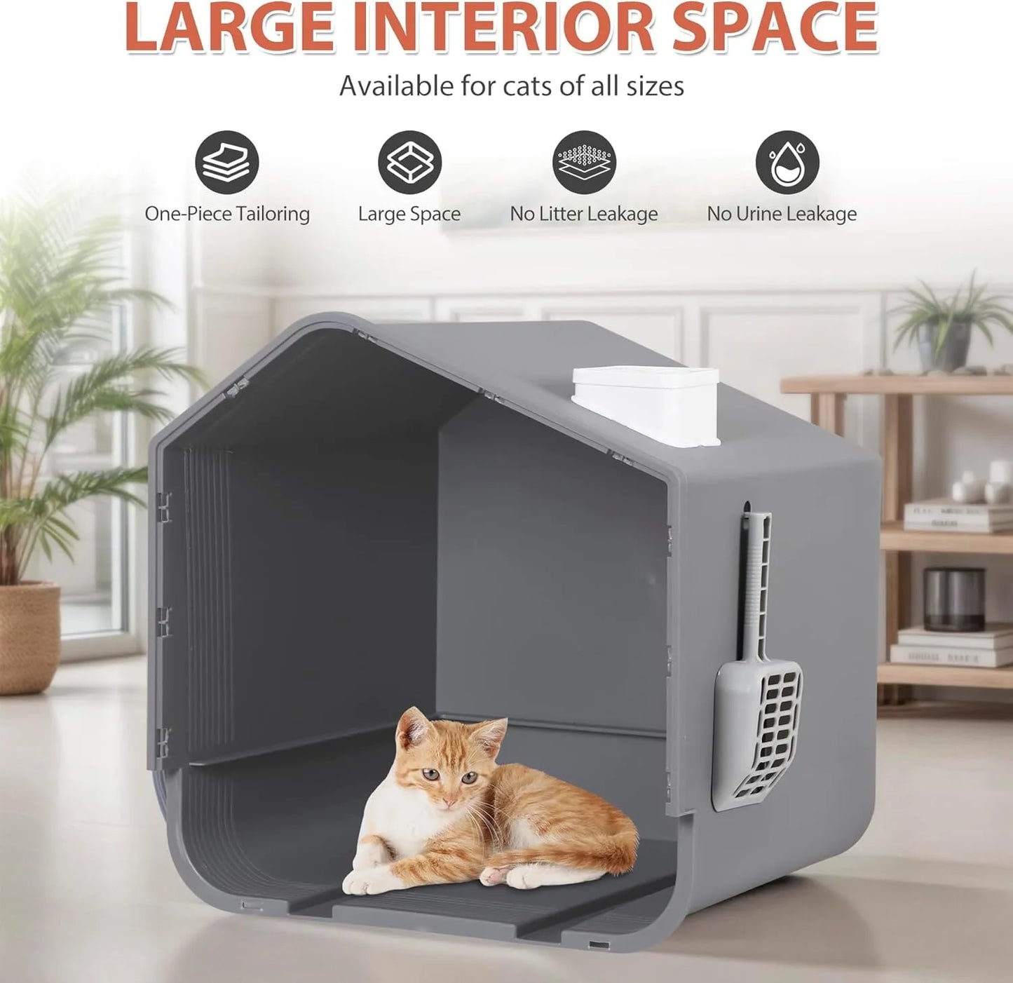 Extra Large Enclosed Cat Litter Box.