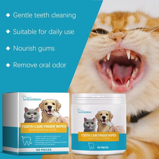 Pet Dental Finger Wipes.