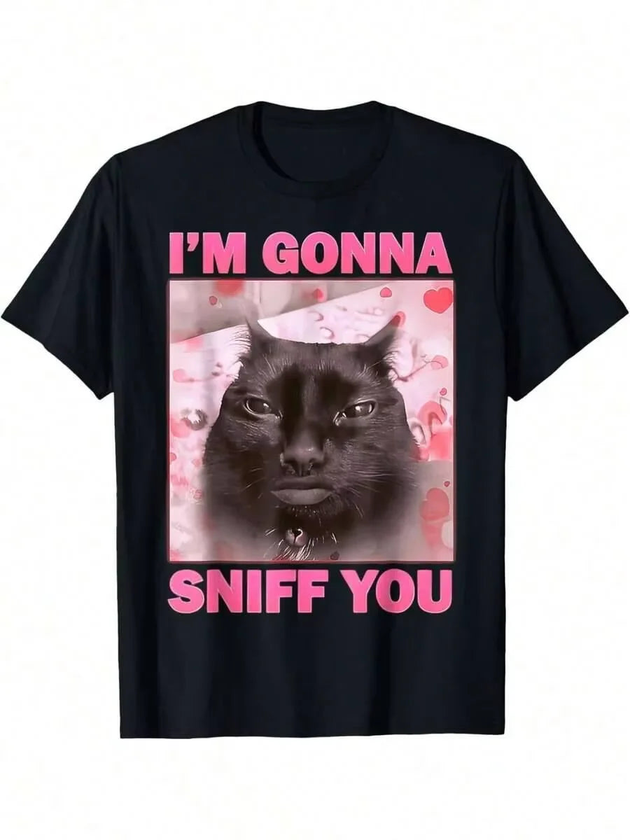 I'm Gonna Sniff You Cat Funny Meme Cute T-Shirt.
