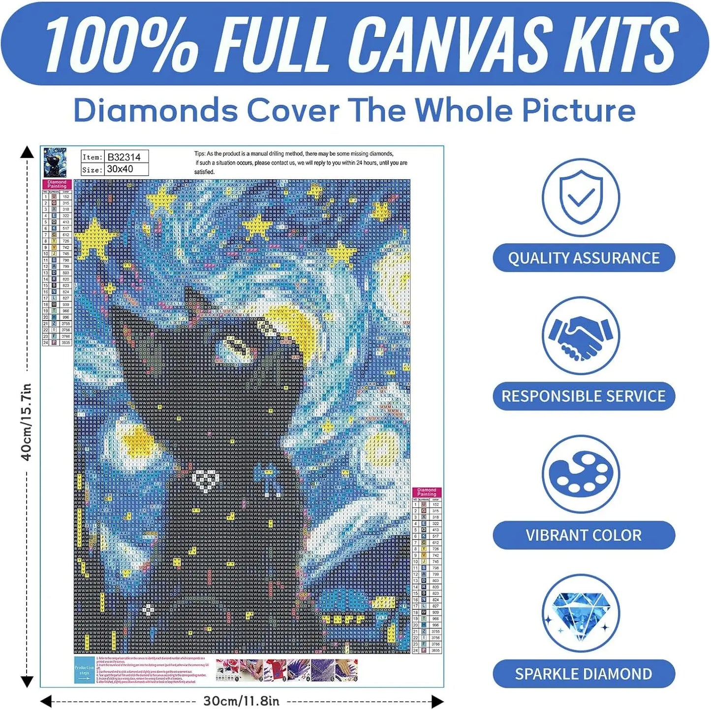DIY 5D Diamond Painting Kit.