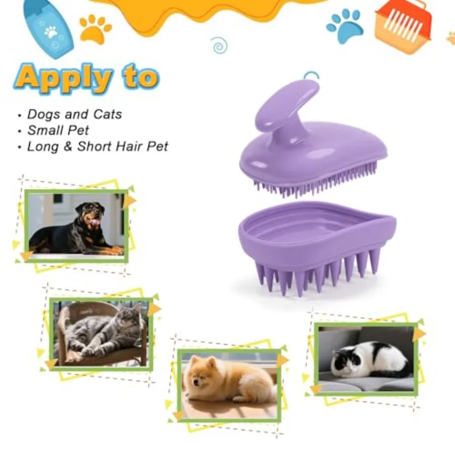 2-in-1 Dog Bath Brush for Grooming and Massage.