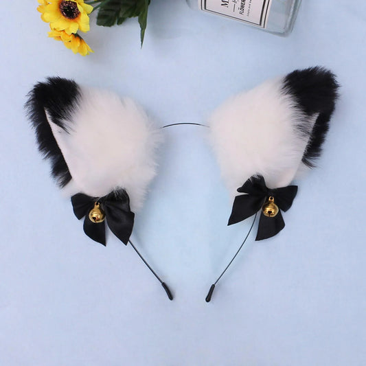 Anime Cat Fox Fur Ear Hair Hoops.