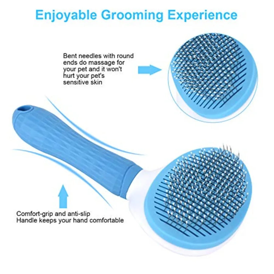 Self-Cleaning Slicker Brush.