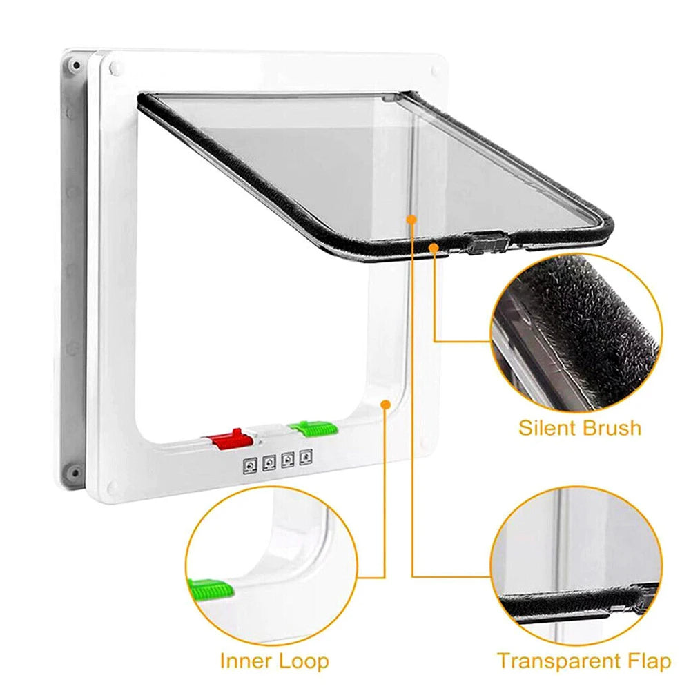 Cat Safety In and Out Pet Door.