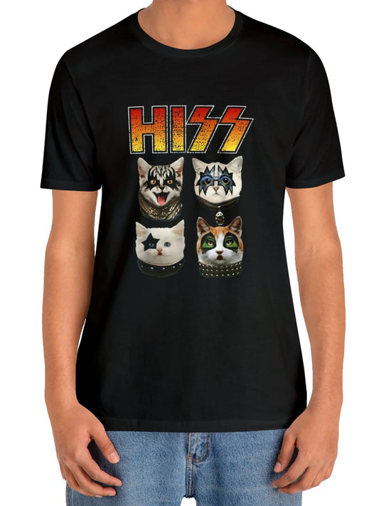 Men's Cat Pattern Cotton T-Shirt.