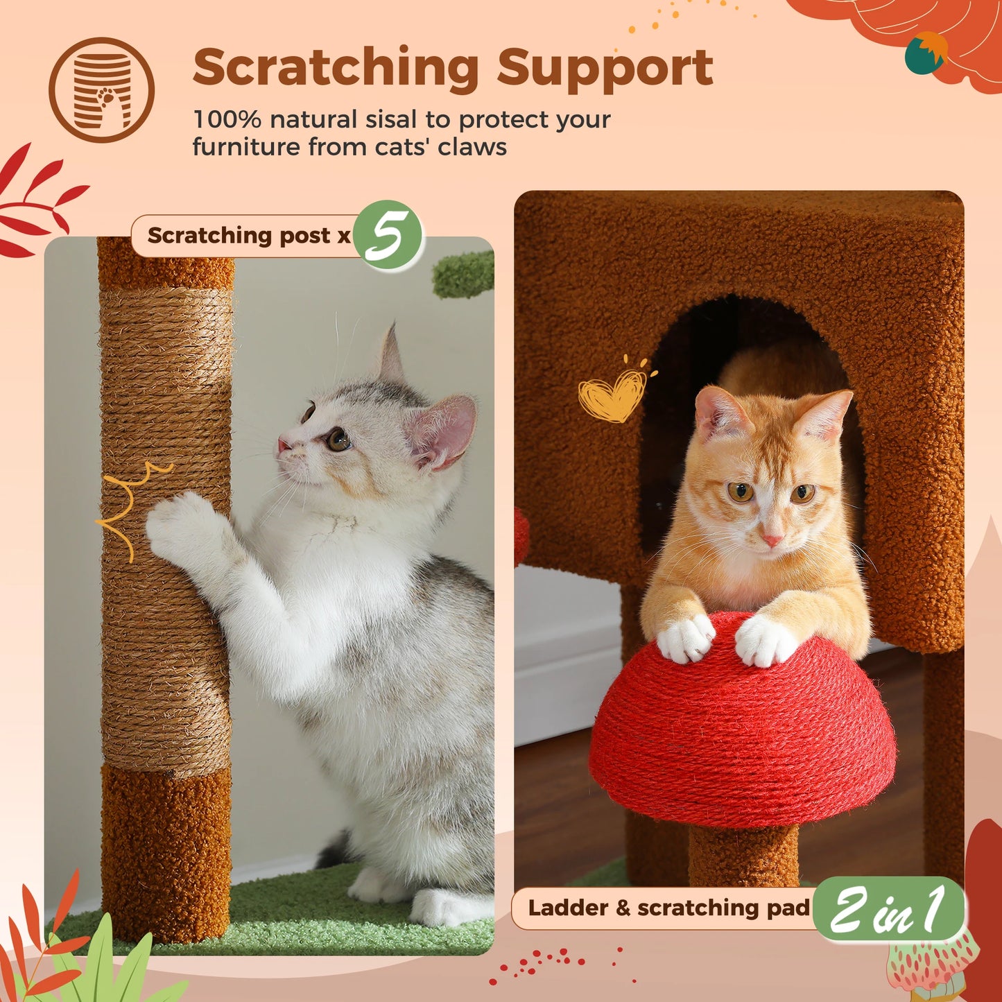 Tall Cat Tree for Indoor.
