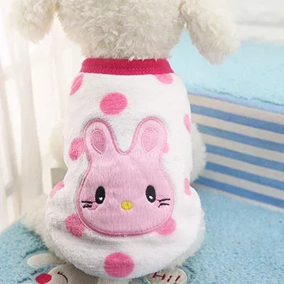 Cartoon Fleece Cat Clothes.