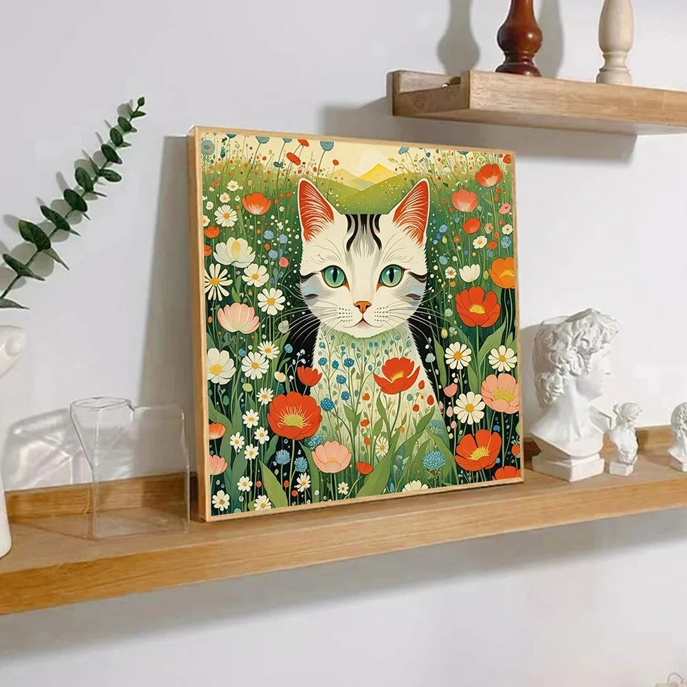 Cat Diy Art Paint by Numbers.