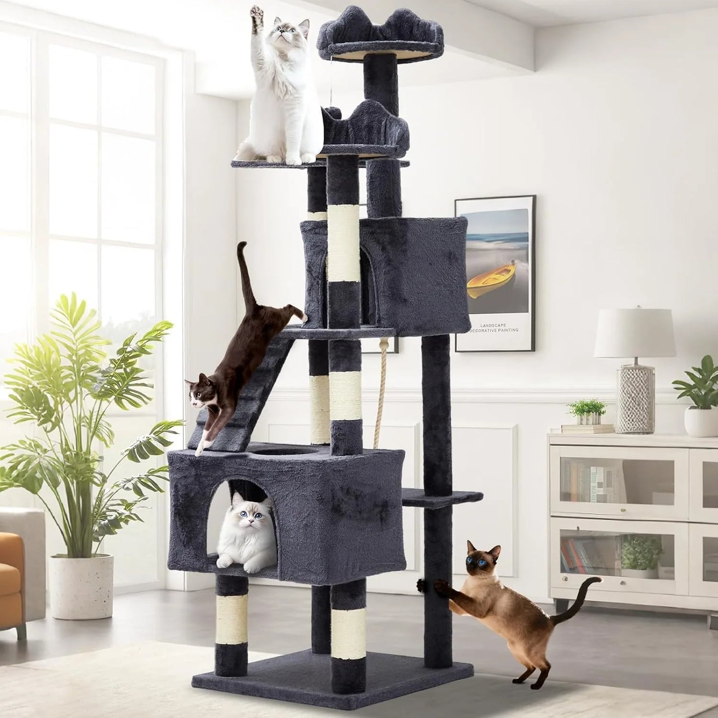 72" Cat Tree for Large Cats.