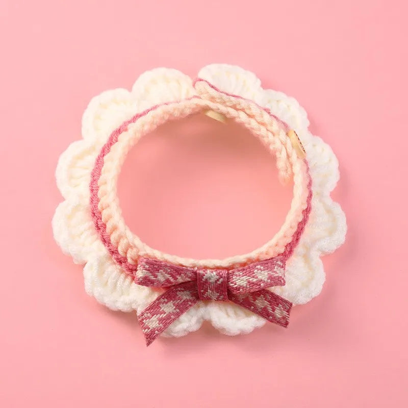 Hand-knitted Saliva Towel.