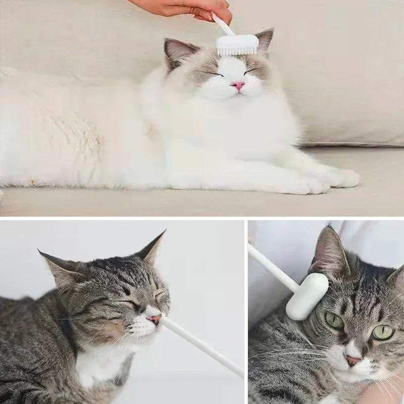 Interactive Cat Massager Brush.