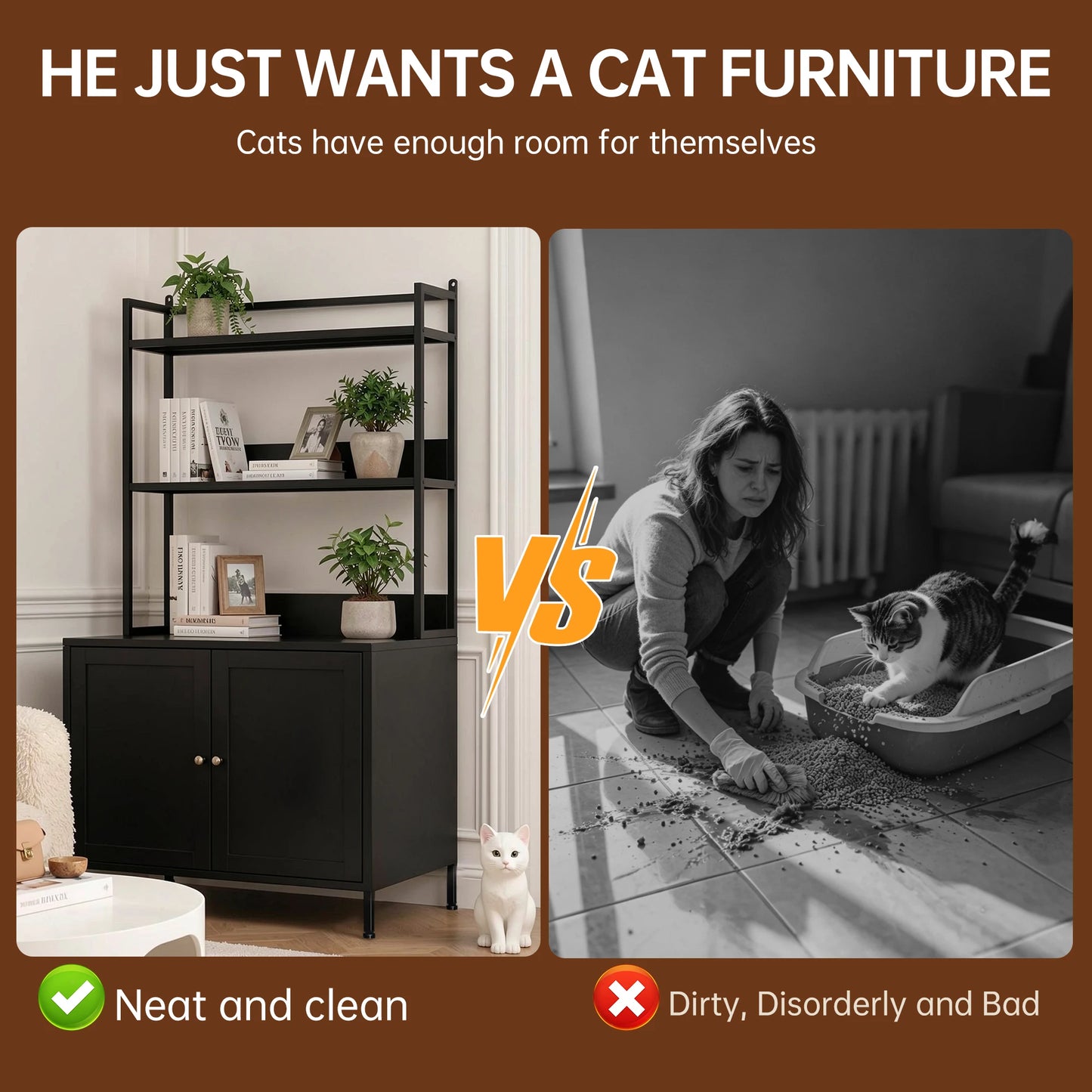 Tall Metal Cat Litter Box Enclosure.