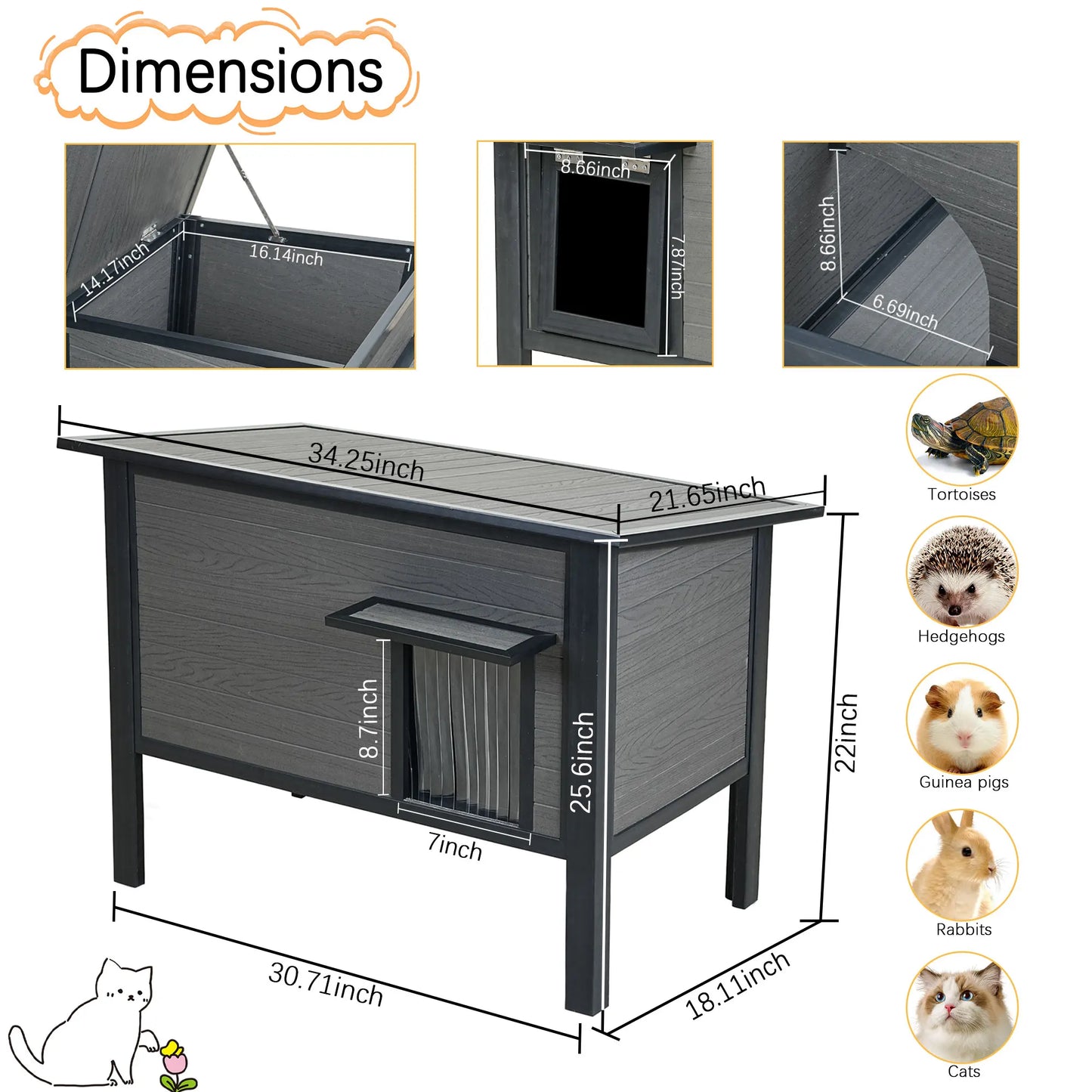 HDPE Outdoor Cat House.