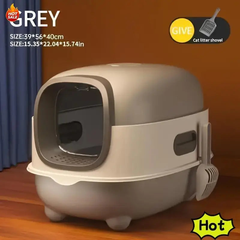 Spacious Covered Cat Litter Box.