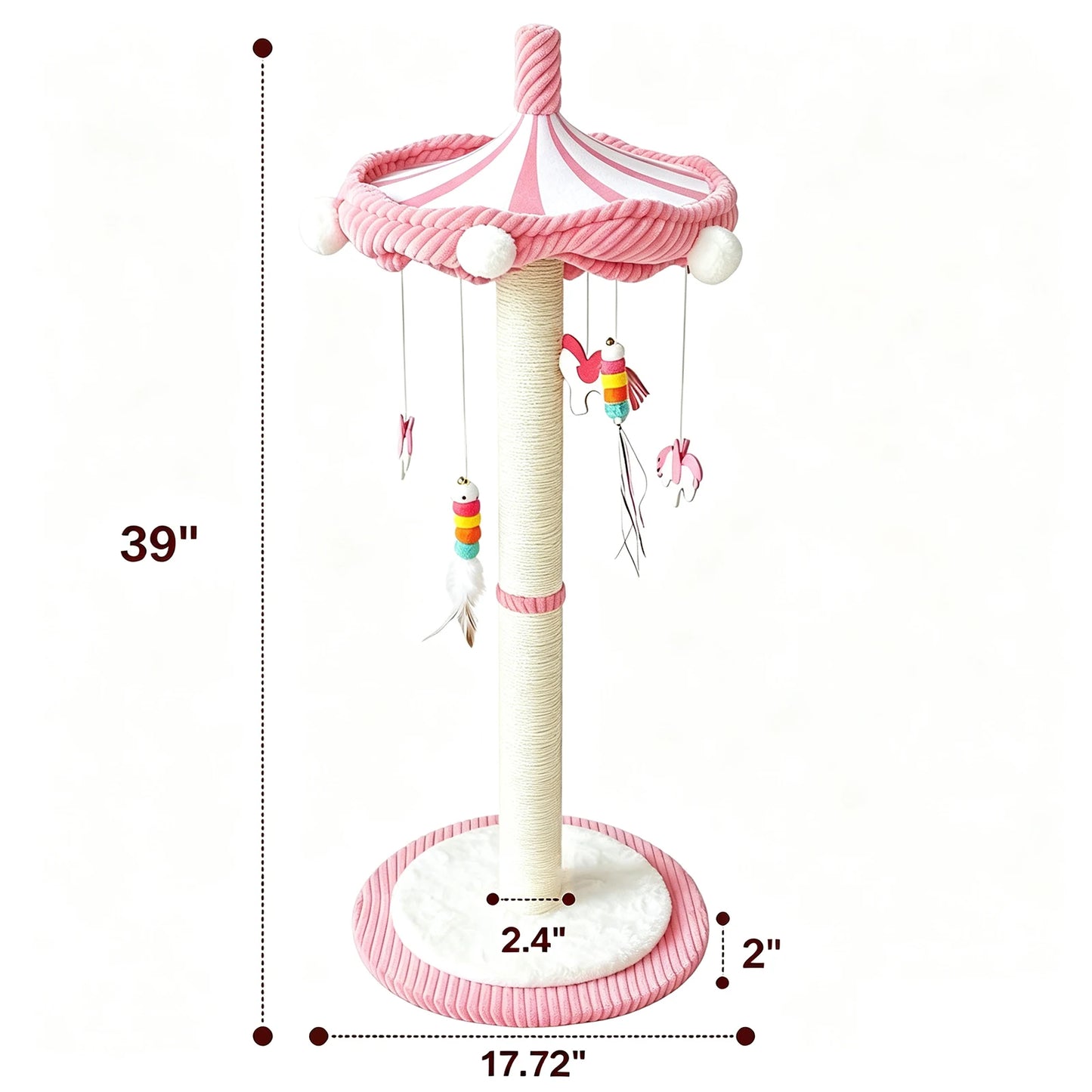 Rotating Interactive Cat Scratching Post.