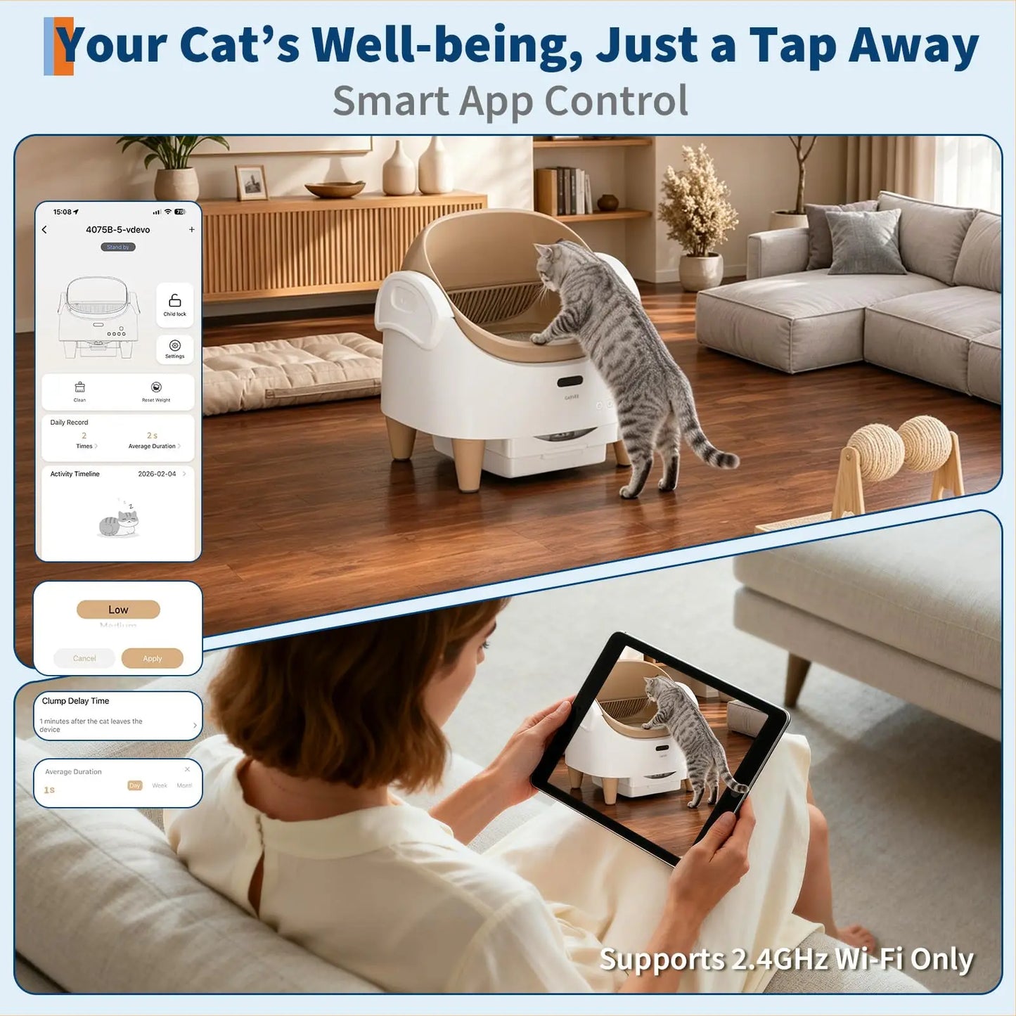 Automatic Self-Cleaning Cat Litter Box.