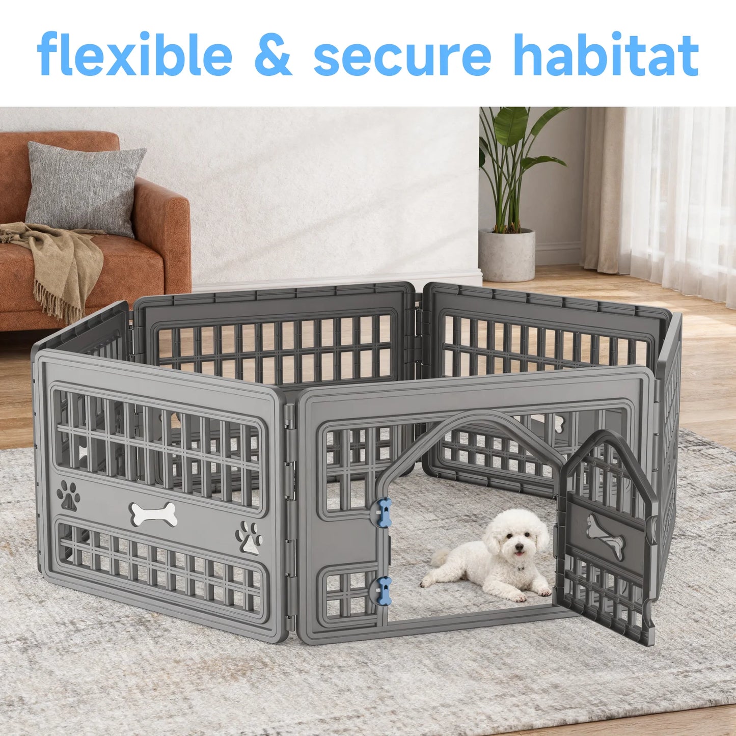 6 Panels Plastic Pet Playpen.