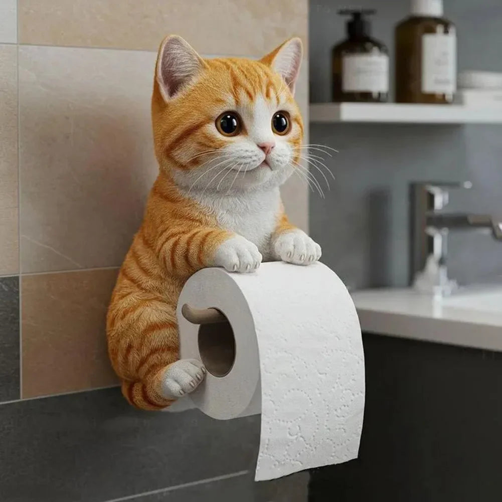 Cat Toilet Paper Holder.